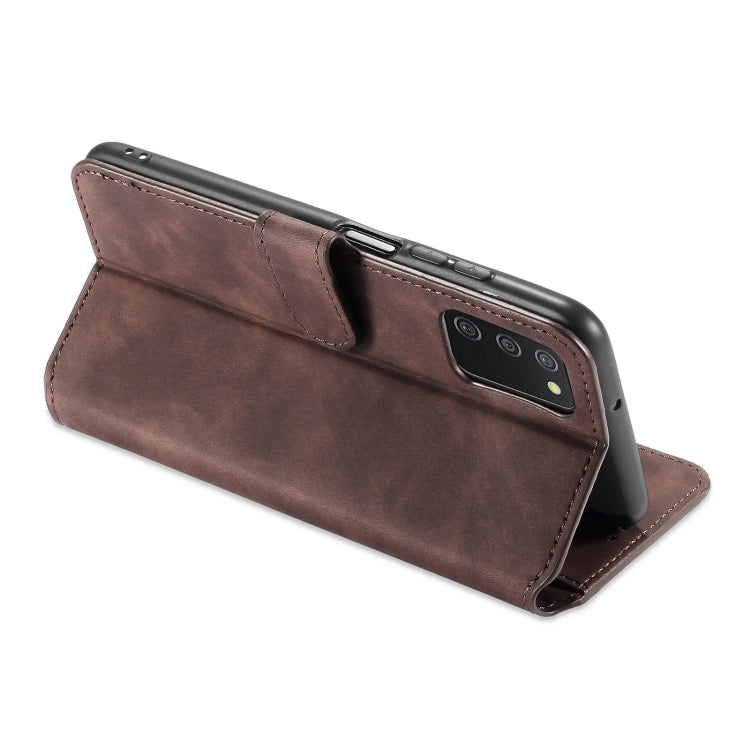 For Samsung Galaxy A03s 166mm DG.MING Retro Oil Side Horizontal Flip Leather Case with Holder & Card Slots & Wallet(Coffee) - Galaxy Phone Cases by DG.MING | Online Shopping UK | buy2fix