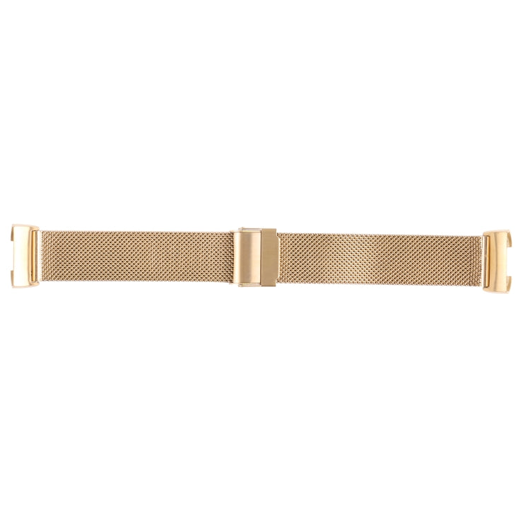 For Fitbit Charge 4 Double Insurance Buckle Milanese Watch Band(Gold) - Watch Bands by buy2fix | Online Shopping UK | buy2fix