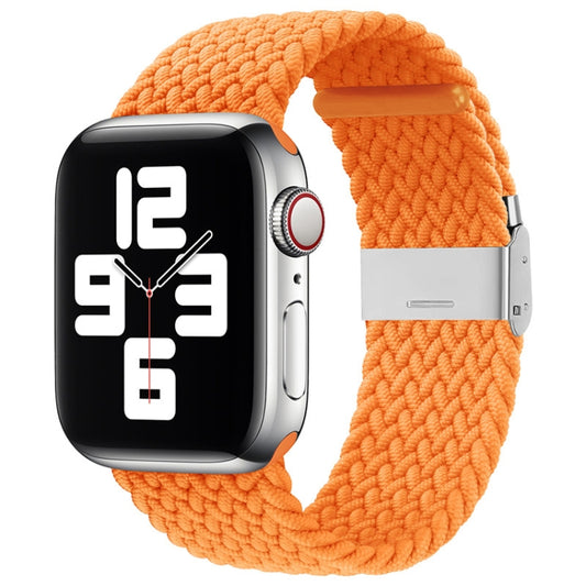 Nylon Braid One Buckle Watch Band For Apple Watch Ultra 49mm&Watch Ultra 2 49mm / Series 9&8&7 45mm / SE 3&SE 2&6&SE&5&4 44mm / 3&2&1 42mm(Orange) - Watch Bands by buy2fix | Online Shopping UK | buy2fix