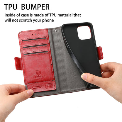 For Doogee N40 Pro CaseNeo Splicing Dual Magnetic Buckle Leather Case with Holder & Card Slots & Wallet(Red) - More Brand by buy2fix | Online Shopping UK | buy2fix