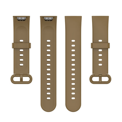 For Xiaomi Redmi Watch 2 Solid Color Silicone Strap Watch Band(Light Coffee) - Watch Bands by buy2fix | Online Shopping UK | buy2fix