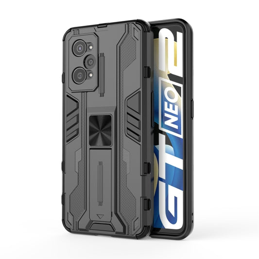 For OPPO Realme GT Neo2 5G Supersonic PC + TPU Shock-proof Phone Case with Holder(Black) - Realme Cases by buy2fix | Online Shopping UK | buy2fix