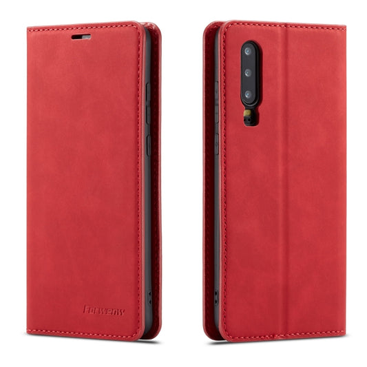 For Huawei P30 Forwenw Dream Series Oil Edge Strong Magnetism Horizontal Flip Leather Case with Holder & Card Slots & Wallet & Photo Frame(Red) - Huawei Cases by Forwenw | Online Shopping UK | buy2fix