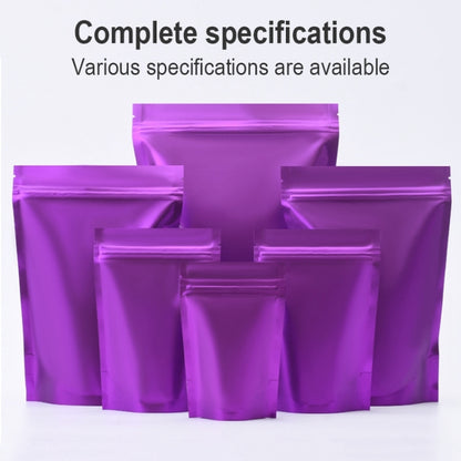 100 PCS/Set Matte Aluminum Foil Snack Stand-up Pouch, Size:20x30+5cm(Purple) - Preservation Supplies by buy2fix | Online Shopping UK | buy2fix