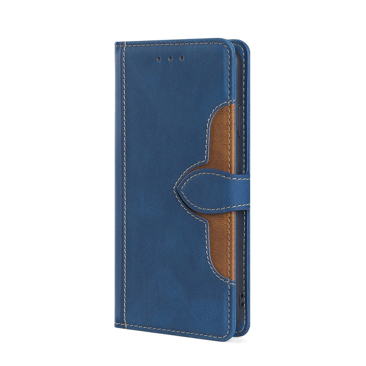 For Blackview A55 Skin Feel Straw Hat Magnetic Buckle Leather Phone Case(Blue) - More Brand by buy2fix | Online Shopping UK | buy2fix