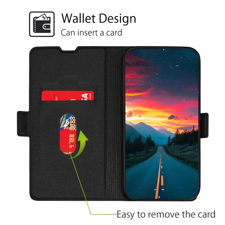 For Blackview A80 / A80S Ultra-thin Voltage Side Buckle PU + TPU Leather Phone Case(Black) - More Brand by buy2fix | Online Shopping UK | buy2fix