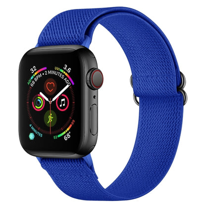 Polyester Nylon Watch Band For Apple Watch Ultra 49mm&Watch Ultra 2 49mm / Series 9&8&7 45mm / SE 3&SE 2&6&SE&5&4 44mm / 3&2&1 42mm(Royal Blue) - Watch Bands by buy2fix | Online Shopping UK | buy2fix