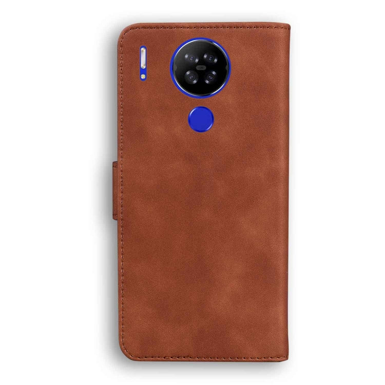 For Blackview A80 Skin Feel Pure Color Flip Leather Phone Case(Brown) - More Brand by buy2fix | Online Shopping UK | buy2fix