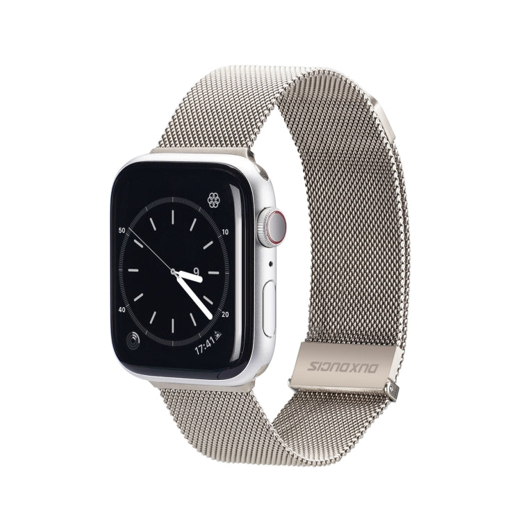 DUX DUCIS Milanese Watchband For Apple Watch Series 9&8&7 41mm / SE 3&SE 2&6&SE&5&4 40mm / 3&2&1 38mm(Starlight) - Watch Bands by DUX DUCIS | Online Shopping UK | buy2fix