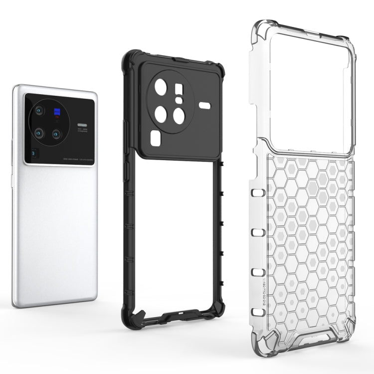 For vivo X80 Pro 5G China Shockproof Honeycomb PC + TPU Protective Case(Blue) - vivo Cases by buy2fix | Online Shopping UK | buy2fix