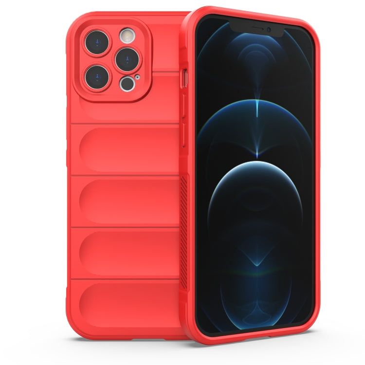 For iPhone 12 Pro Max Magic Shield TPU + Flannel Phone Case(Red) - iPhone 12 Pro Max Cases by buy2fix | Online Shopping UK | buy2fix