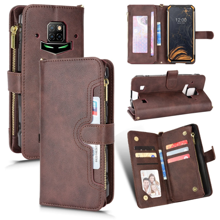 For Doogee S88 Pro / S88 Plus Litchi Texture Zipper Leather Phone Case(Brown) - Doogee Cases by buy2fix | Online Shopping UK | buy2fix