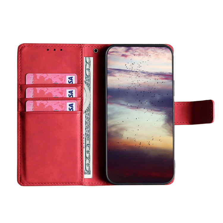 For Blackview A55 Pro Skin Feel Crocodile Magnetic Clasp Leather Phone Case(Red) - More Brand by buy2fix | Online Shopping UK | buy2fix