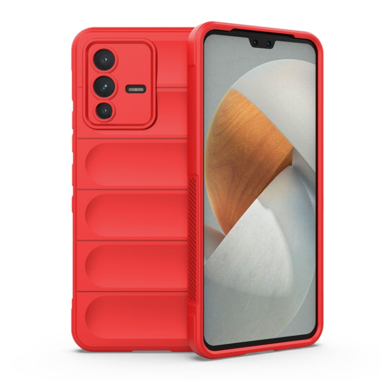 For vivo S12 Magic Shield TPU + Flannel Phone Case(Red) - vivo Cases by buy2fix | Online Shopping UK | buy2fix