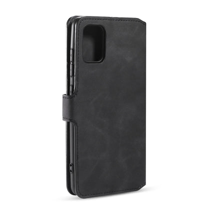 For Galaxy A71 DG.MING Retro Oil Side Horizontal Flip Case with Holder & Card Slots & Wallet(Black) - Galaxy Phone Cases by DG.MING | Online Shopping UK | buy2fix