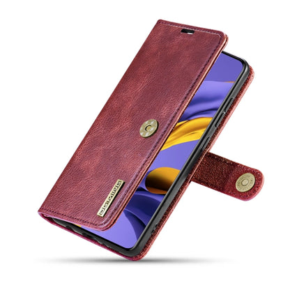 For Galaxy A51 DG.MING Crazy Horse Texture Flip Detachable Magnetic Leather Case with Holder & Card Slots & Wallet(Red) - Galaxy Phone Cases by DG.MING | Online Shopping UK | buy2fix