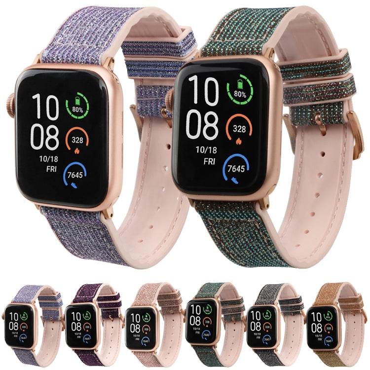 Glitter Starry Sky Watch Band For Apple Watch Ultra 49mm&Watch Ultra 2 49mm / Series 9&8&7 45mm / SE 3&SE 2&6&SE&5&4 44mm / 3&2&1 42mm(Green) - Watch Bands by buy2fix | Online Shopping UK | buy2fix