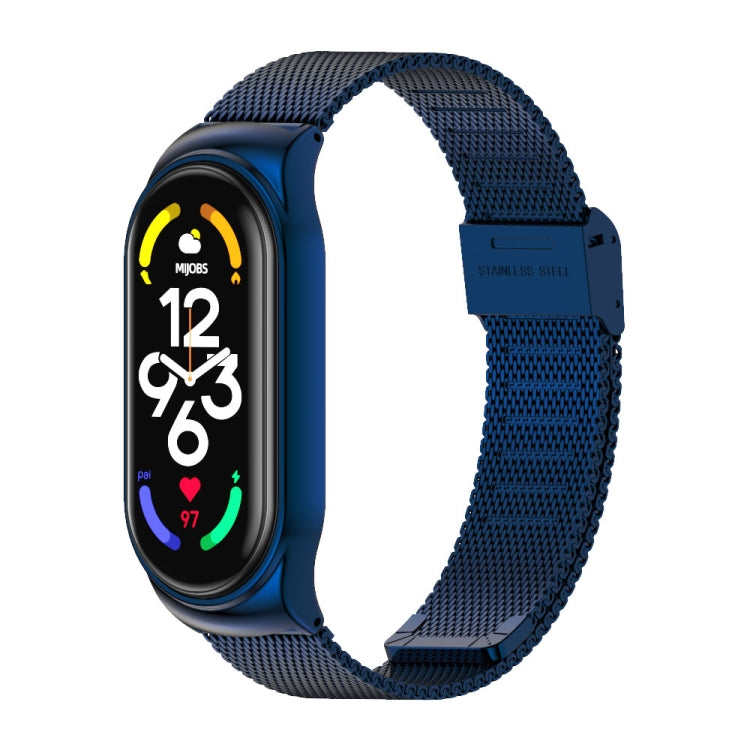 For Xiaomi Mi Band 7 / 7 NFC MIJOBS CS Milan Buckle Metal Watch Band(Blue) - Watch Bands by MIJOBS | Online Shopping UK | buy2fix