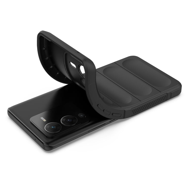 For vivo S15 Pro 5G Magic Shield TPU + Flannel Phone Case(Dark Blue) - vivo Cases by buy2fix | Online Shopping UK | buy2fix