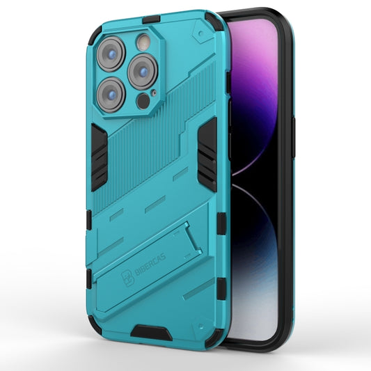 For iPhone 14 Pro Punk Armor 2 in 1 PC + TPU Phone Case(Blue) - iPhone 14 Pro Cases by buy2fix | Online Shopping UK | buy2fix