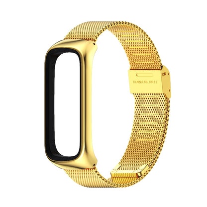 For Samsung Galaxy Fit 2 MIJOBS Milan Buckle Stainless Steel Watch Band(Gold) - Watch Bands by MIJOBS | Online Shopping UK | buy2fix