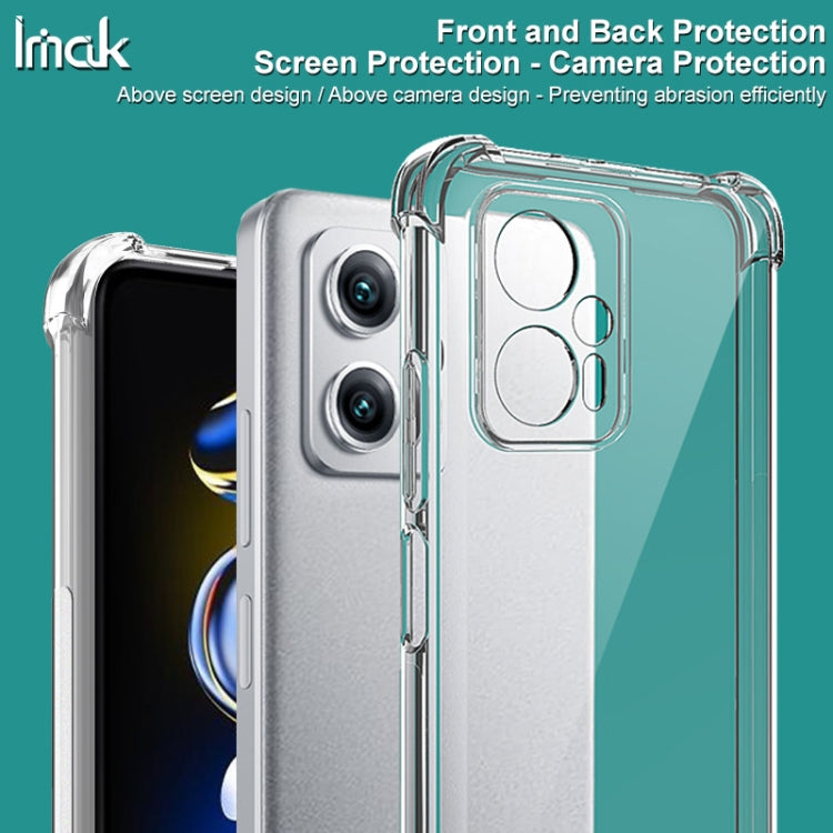 For Xiaomi Redmi Note 11T Pro 5G / Note 11T Pro+ 5G IMAK All-inclusive Shockproof Airbag TPU Case with Screen Protector (Transparent) - Xiaomi Cases by imak | Online Shopping UK | buy2fix