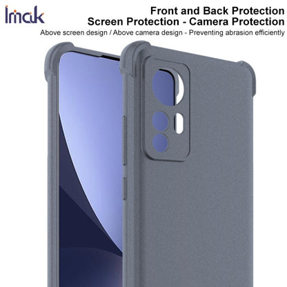 For Xiaomi 12 / 12X IMAK All-inclusive Shockproof Airbag TPU Phone Case with Screen Protector (Matte Black) - Xiaomi Cases by imak | Online Shopping UK | buy2fix