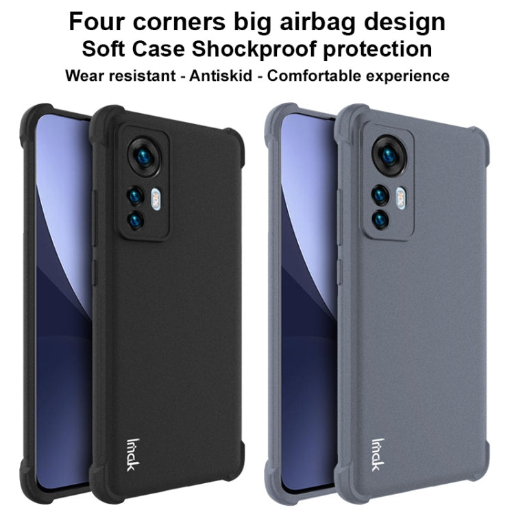 For Xiaomi 12 / 12X IMAK All-inclusive Shockproof Airbag TPU Phone Case with Screen Protector (Matte Grey) - Xiaomi Cases by imak | Online Shopping UK | buy2fix