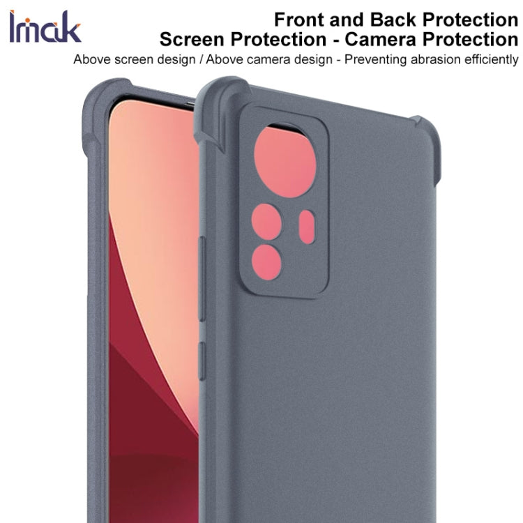 For Xiaomi 12 Pro IMAK All-inclusive Shockproof Airbag TPU Phone Case with Screen Protector (Matte Grey) - Xiaomi Cases by imak | Online Shopping UK | buy2fix