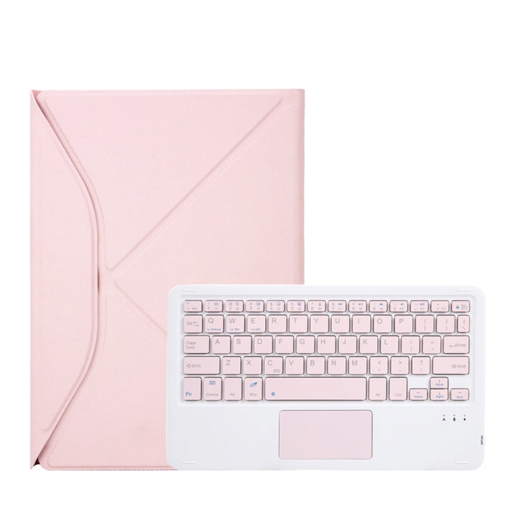 Z098B-A Pen Slot Touchpad Bluetooth Keyboard Leather Tablet Case For iPad Air 10.9 2022/2020(Pink) - For iPad Air by buy2fix | Online Shopping UK | buy2fix