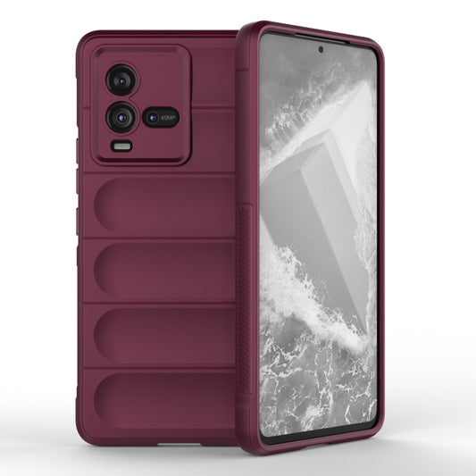For vivo iQOO 10 5G Magic Shield TPU + Flannel Phone Case(Wine Red) - vivo Cases by buy2fix | Online Shopping UK | buy2fix