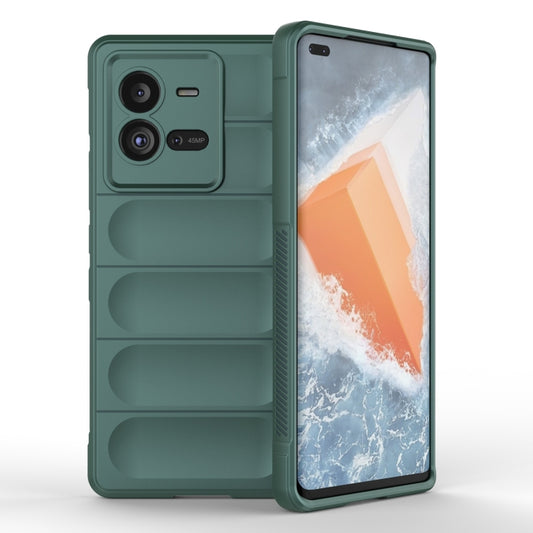 For vivo iQOO 10 Pro 5G Magic Shield TPU + Flannel Phone Case(Dark Green) - vivo Cases by buy2fix | Online Shopping UK | buy2fix