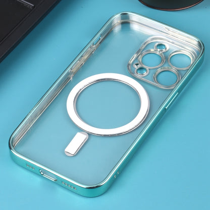 For iPhone 12 Pro Max MagSafe Electroplating Straight TPU Phone Case(Green) - iPhone 12 Pro Max Cases by buy2fix | Online Shopping UK | buy2fix