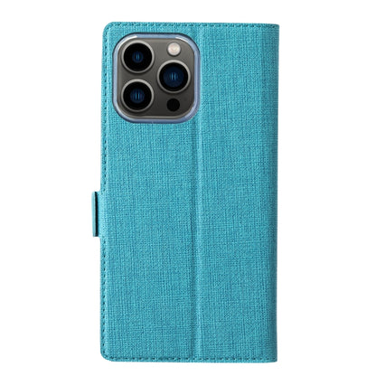 For iPhone 14 Pro Max ViLi K Series Dual-side Buckle Magsafe Leather Phone Case(Blue) - iPhone 14 Pro Max Cases by ViLi | Online Shopping UK | buy2fix