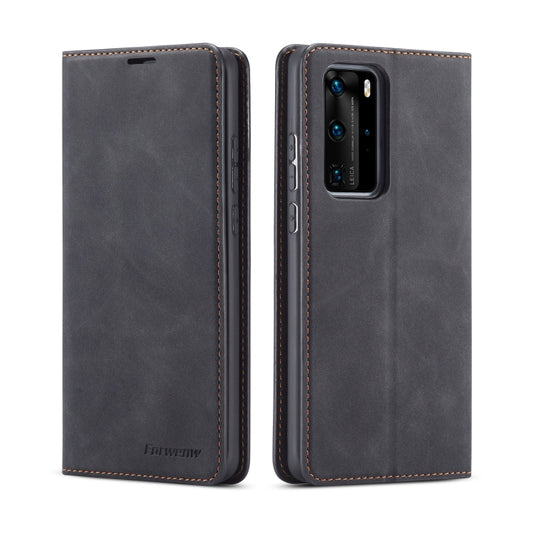 For Huawei P40 Pro / P40 Forwenw Dream Series Oil Edge Strong Magnetism Horizontal Flip Leather Case with Holder & Card Slots & Wallet & Photo Frame(Black) - Huawei Cases by Forwenw | Online Shopping UK | buy2fix