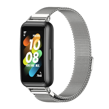 For Huawei Band 7 / 7 NFC MIJOBS Milan Magnetic Stainless Steel Watch Band(Silver) - Watch Bands by MIJOBS | Online Shopping UK | buy2fix