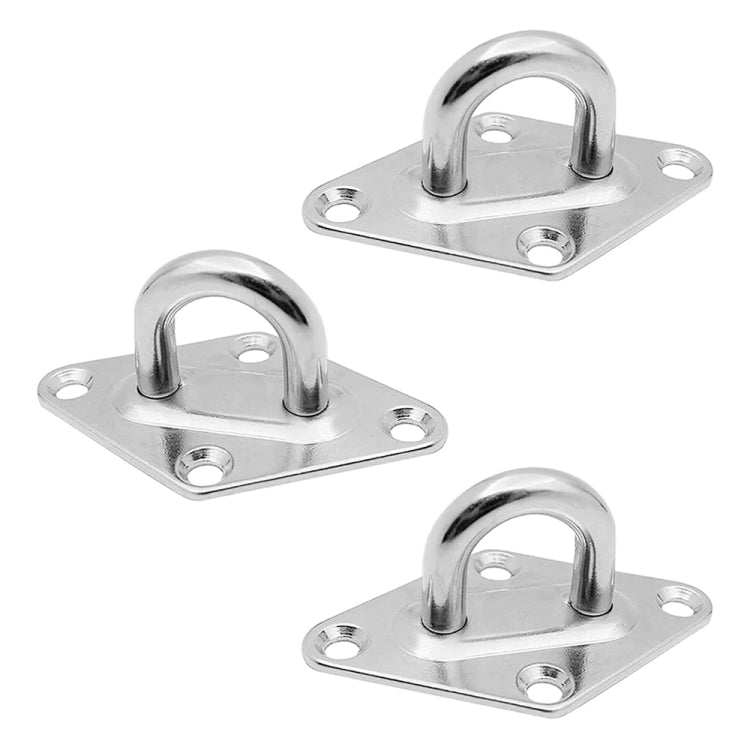 3 PCS 8mm 304 Stainless Steel Ship Diamond Door Hinges Buckle - Marine Accessories & Parts by buy2fix | Online Shopping UK | buy2fix