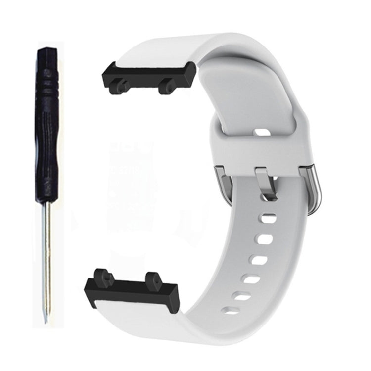 For Amazfit T-Rex 2 Silicone Reverse Buckle Watch Band(White) - Watch Bands by buy2fix | Online Shopping UK | buy2fix