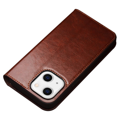 For iPhone 14 Plus QIALINO Horizontal Flip Leather Phone Case (Brown) - iPhone 14 Plus Cases by QIALINO | Online Shopping UK | buy2fix