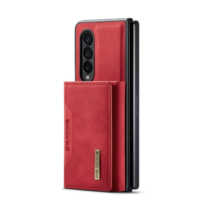 For Samsung Galaxy Z Fold4 DG.MING M2 Series 3-Fold Multi Card Bag Phone Case(Red) - Galaxy Z Fold4 5G Cases by DG.MING | Online Shopping UK | buy2fix