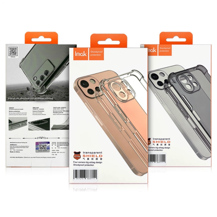For Xiaomi Redmi K50 Ultra / 12T imak All-inclusive Shockproof Airbag TPU Phone Case (Transparent Black) - Xiaomi Cases by imak | Online Shopping UK | buy2fix