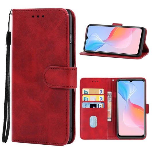 For vivo Y21 2021 / V2111 Leather Phone Case(Red) - vivo Cases by buy2fix | Online Shopping UK | buy2fix