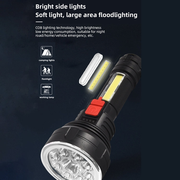 USB Rechargeable 9 LED Portable Flashlight - LED Flashlight by buy2fix | Online Shopping UK | buy2fix