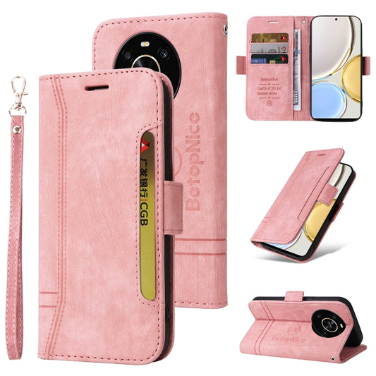 For Honor X9 4G / 5G / Honor X30 BETOPNICE Dual-side Buckle Leather Phone Case(Pink) - Honor Cases by BETOPNICE | Online Shopping UK | buy2fix