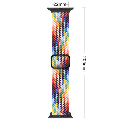 Buckle Nylon Braided Watch Band For Apple Watch Series 8&7 41mm / SE 2&6&SE&5&4 40mm / 3&2&1 38mm(Blueberry) - Watch Bands by buy2fix | Online Shopping UK | buy2fix