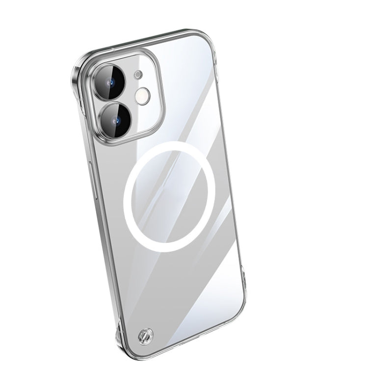 For iPhone 12 Electroplating Frameless Magsafe Magnetic PC Phone Case(Transparent) - iPhone 12 / 12 Pro Cases by buy2fix | Online Shopping UK | buy2fix