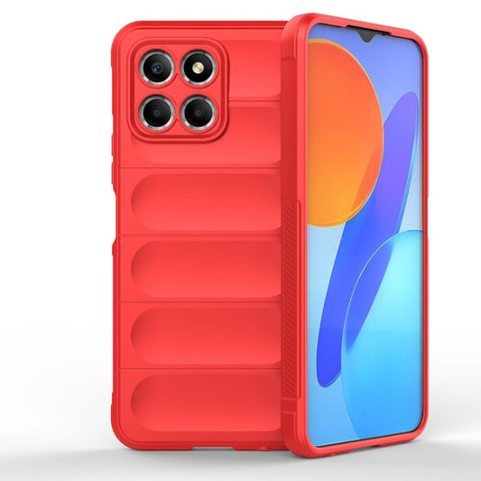 For Honor 8X 5G Magic Shield TPU + Flannel Phone Case(Red) - Honor Cases by buy2fix | Online Shopping UK | buy2fix