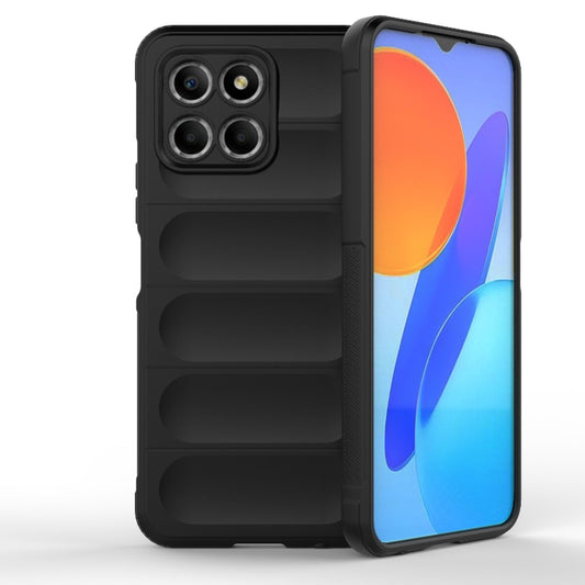 For Honor 8X 5G Magic Shield TPU + Flannel Phone Case(Black) - Honor Cases by buy2fix | Online Shopping UK | buy2fix