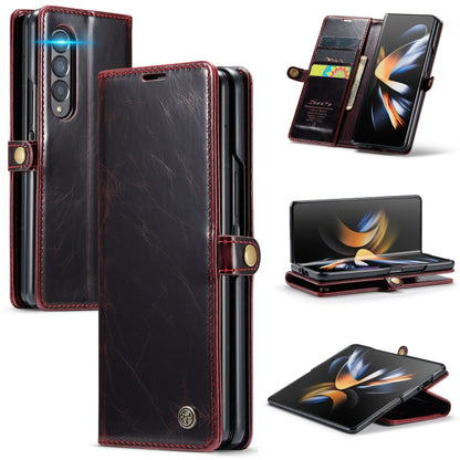 For Samsung Galaxy Z Fold4 CaseMe 003 Crazy Horse Texture Leather Phone Case(Wine Red) - Galaxy Z Fold4 5G Cases by CaseMe | Online Shopping UK | buy2fix