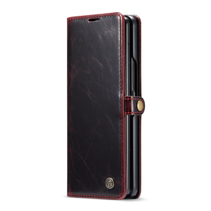 For Samsung Galaxy Z Fold4 CaseMe 003 Crazy Horse Texture Leather Phone Case(Wine Red) - Galaxy Z Fold4 5G Cases by CaseMe | Online Shopping UK | buy2fix